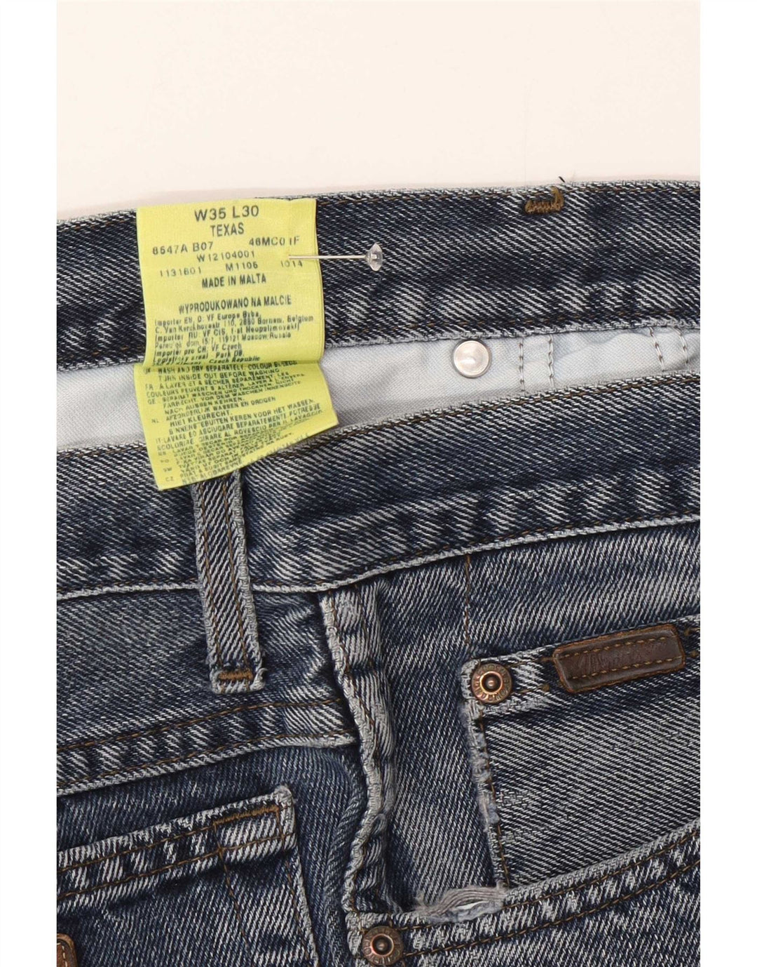 Męskie jeansy Wrangler Texas Straight W35 L30 Niebieskie, bawełniane