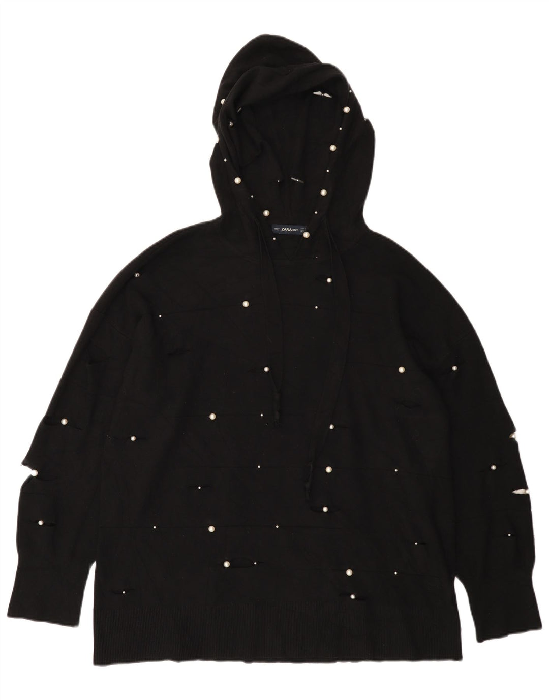 Damski sweter oversize z kapturem Zara UK 10 Small Black