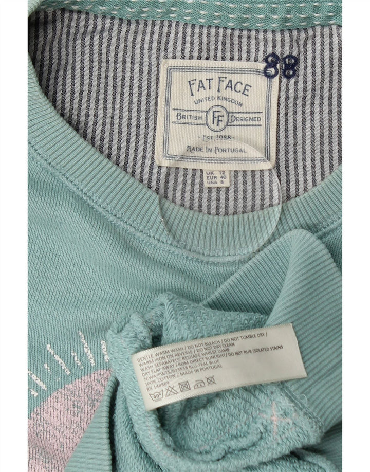 Damski sweter Fat Face z wycięciem pod szyją, UK 12, średni niebieski