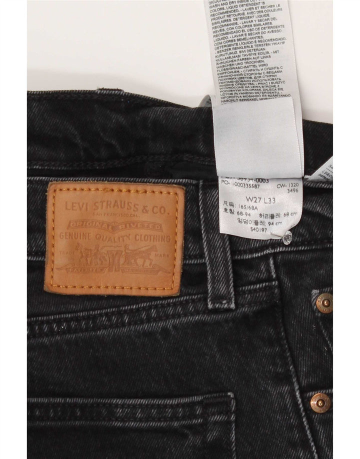 Damskie dżinsy Levi's Ribcage Bootcut W27 L33 czarne bawełniane