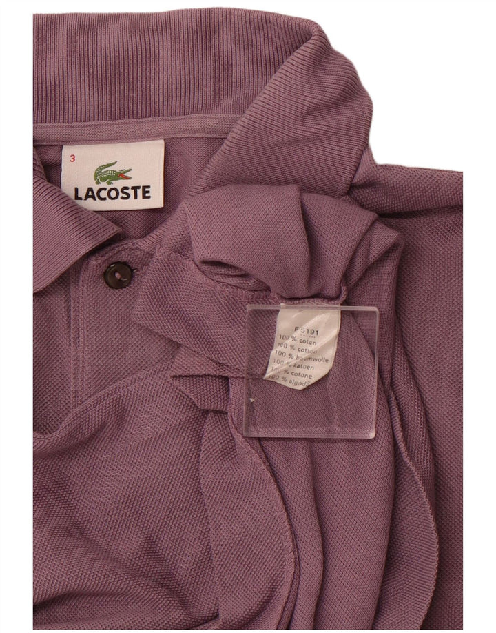 Męska koszulka polo LACOSTE, rozmiar 3, mała, fioletowa, bawełniana