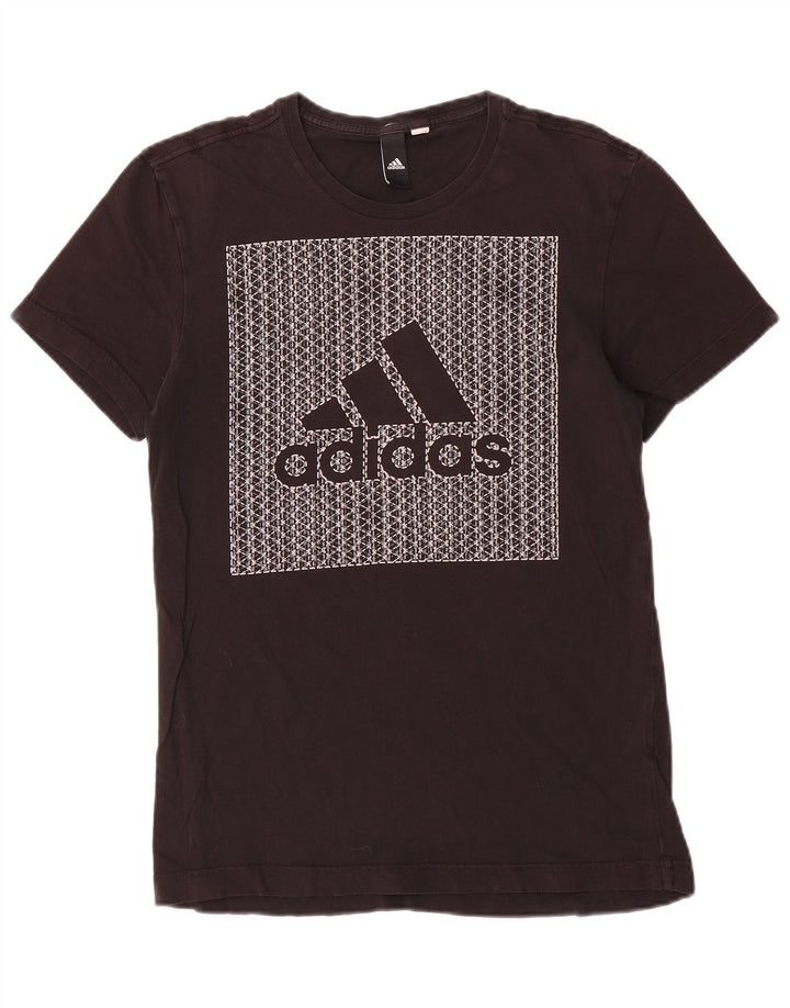Męska koszulka z grafiką Adidas, mała, czarna