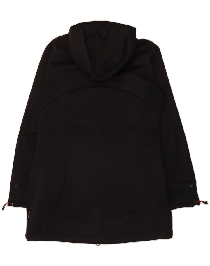 JACK WOLFSKIN Womens Hooded Windbreaker Jacket UK 12/14 Medium Black Vintage Jack Wolfskin and Second-Hand Jack Wolfskin from Messina Hembry 