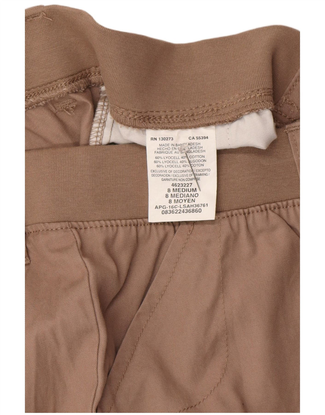 Damskie spodenki Chino Lee o swobodnym kroju US 8 Medium W30 Brązowy Lyocell