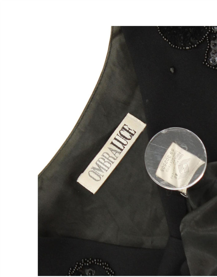 OMBRALUCE Womens Waistcoat IT 42 Medium Black Polyester Vintage Ombraluce and Second-Hand Ombraluce from Messina Hembry 