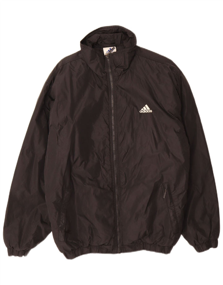 Męska kurtka przeciwdeszczowa Adidas UK 36/38 Mały czarny poliamid