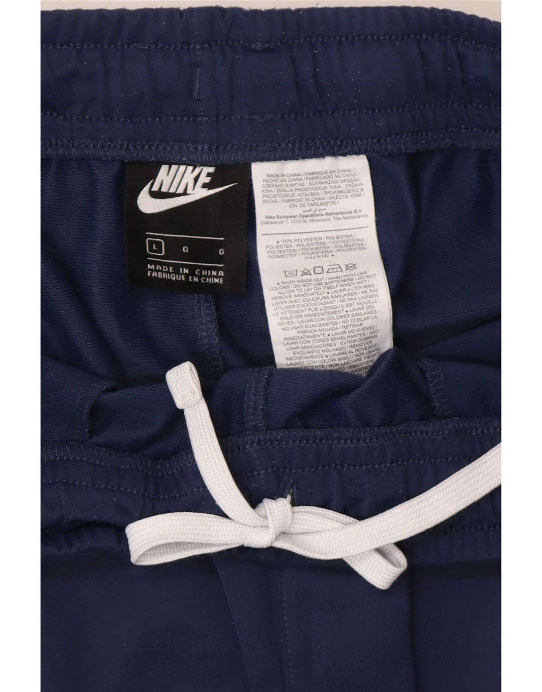Męskie spodnie dresowe Nike, duże, granatowe, poliestrowe