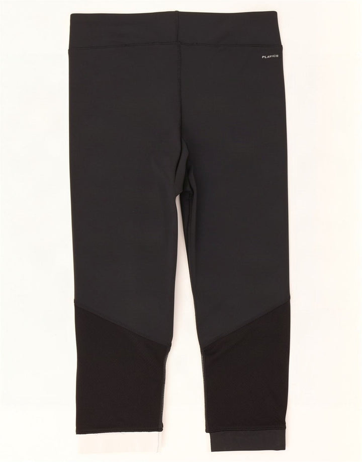 Damskie legginsy Reebok Capri UK 12/14 Średni czarny, poliester z blokami kolorów
