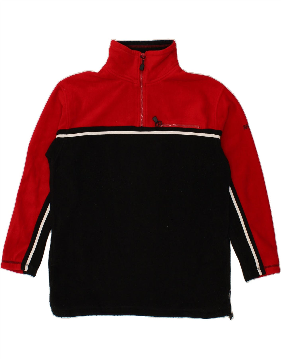 TCM Mens Zip Neck Fleece Jumper Medium Black Colourblock Polyester Vintage TCM and Second-Hand TCM from Messina Hembry 