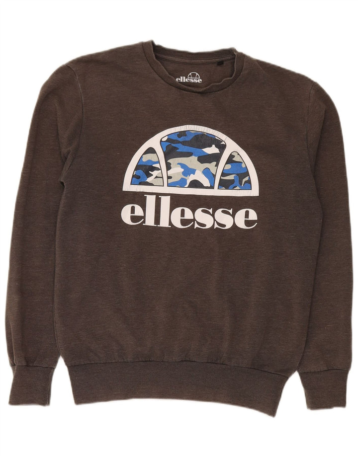 Męska bluza z grafiką Ellesse, średnioszara, bawełniana