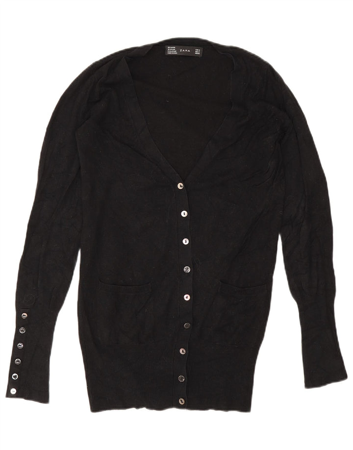 Sweter damski Zara Cardigan UK 10 Small Black Rayon