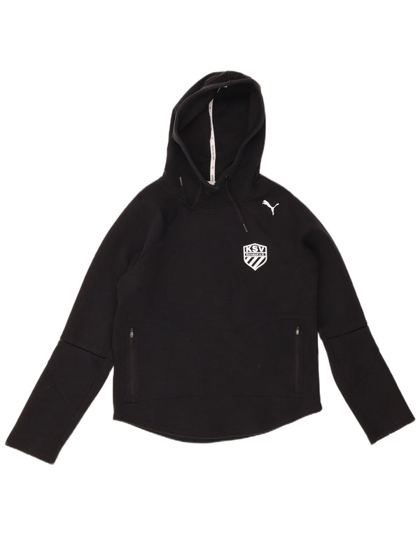 Damski sweter z kapturem i grafiką PUMA UK 10, mały, czarny, bawełniany