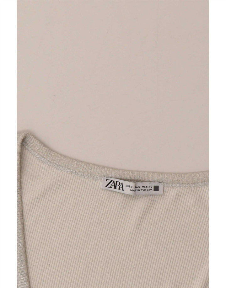 Damska kamizelka Zara Top UK 8 Small Silver
