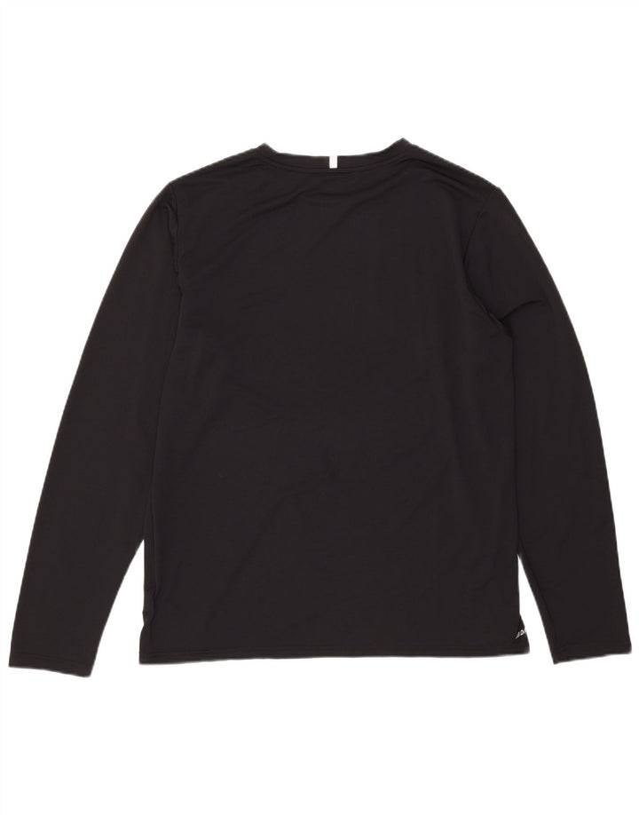 Męski top New Balance z długim rękawem, duży, czarny poliester