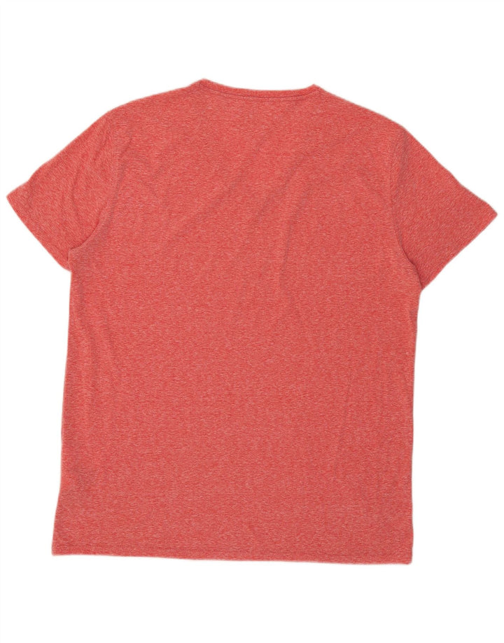 T-shirt męski Tommy Hilfiger o regularnym kroju, top XL, czerwony, nakrapiany poliester