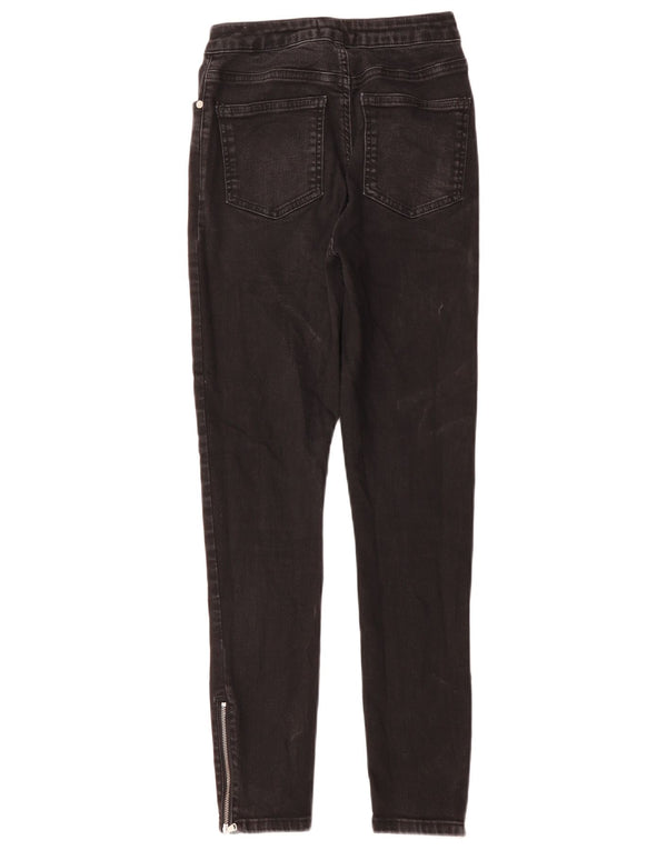 Damskie jeansy skinny MINT VELVET UK 10 Small W24 L26 Czarna bawełna