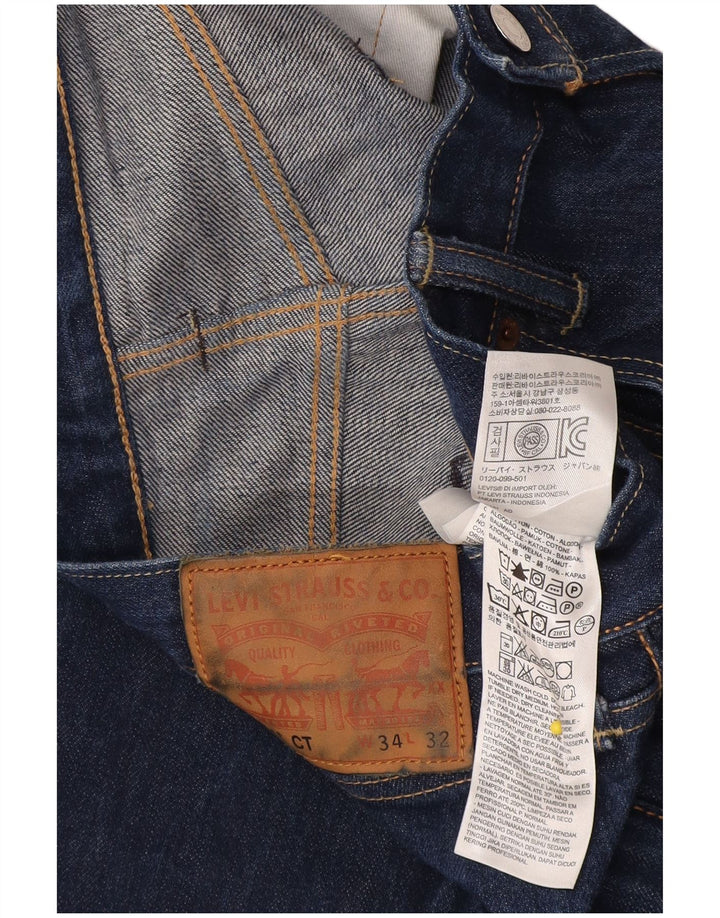 Męskie jeansy Levi's 501 CT Straight W34 L32 Niebieskie bawełniane