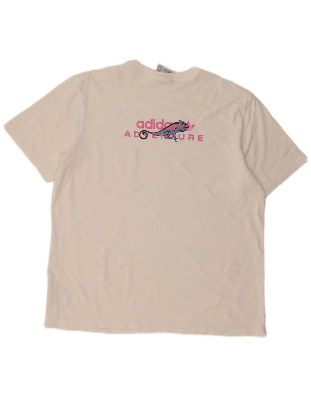 Męska koszulka ADIDAS Adventure z grafiką, góra XL, biała bawełna