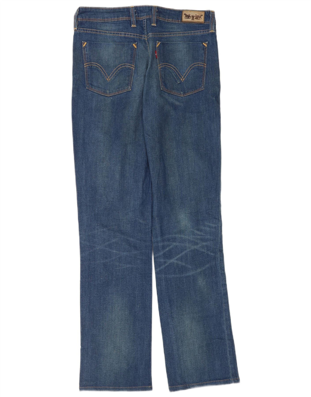 Damskie jeansy Levi's 627 Straight W31 L34 Niebieskie bawełniane