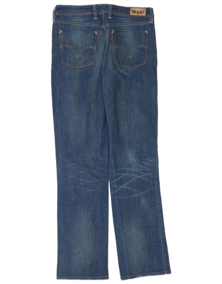 Damskie jeansy Levi's 627 Straight W31 L34 Niebieskie bawełniane