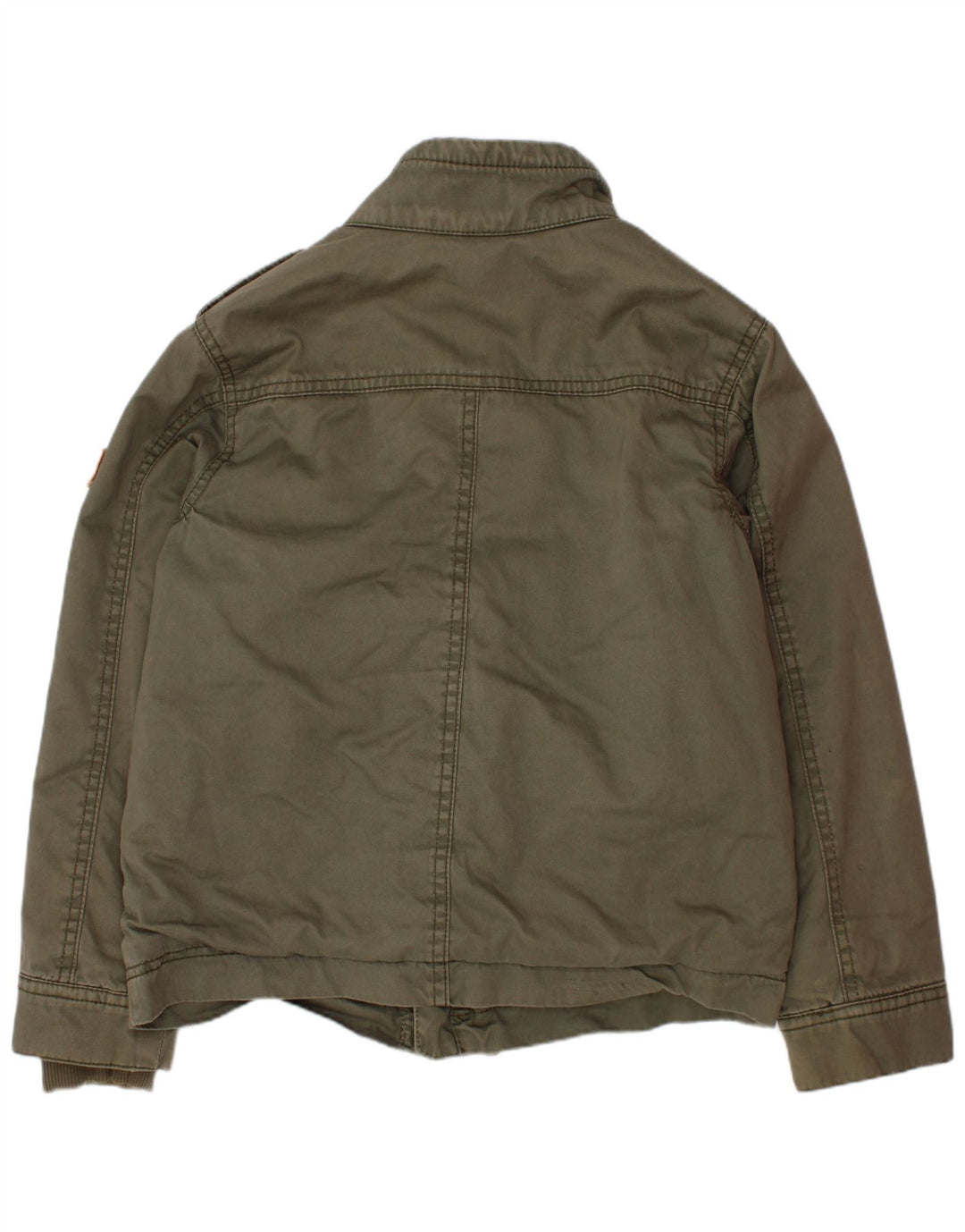 Tommy Hilfiger Chłopięca kurtka wojskowa 6-7 lat, mała, bawełniana khaki