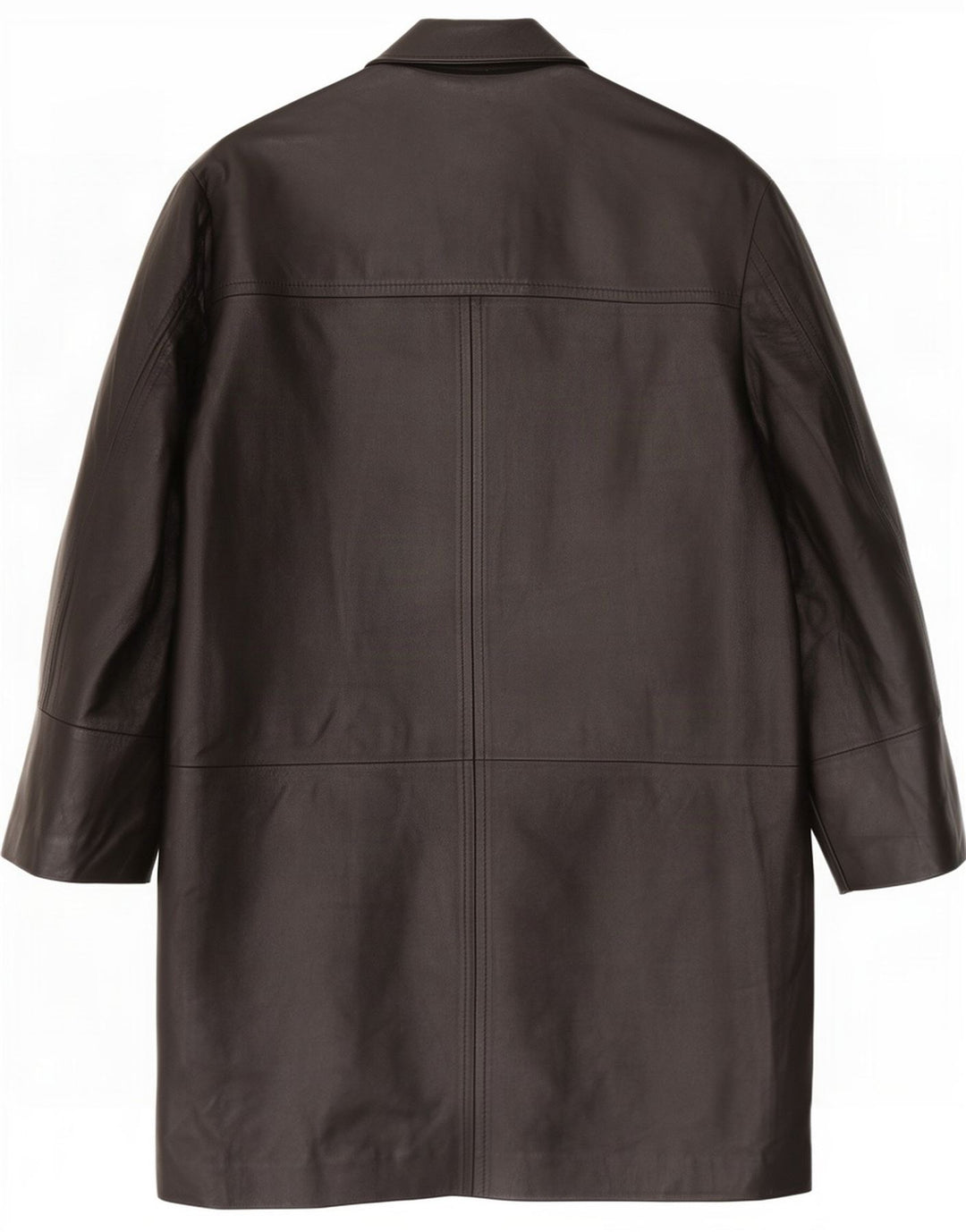 Męski płaszcz skórzany vintage IT 48 Medium Black