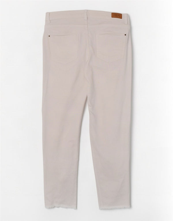Damskie jeansy Zara Trafaluc Cropped EU 40 Medium W30 L23 Białe