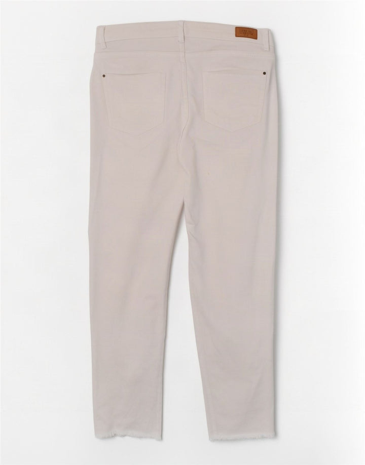 Damskie jeansy Zara Trafaluc Cropped EU 40 Medium W30 L23 Białe
