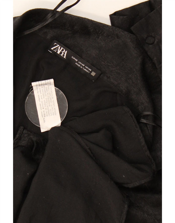Damska bluzka koszulowa typu oversize Zara UK 6 XS, czarna, poliester