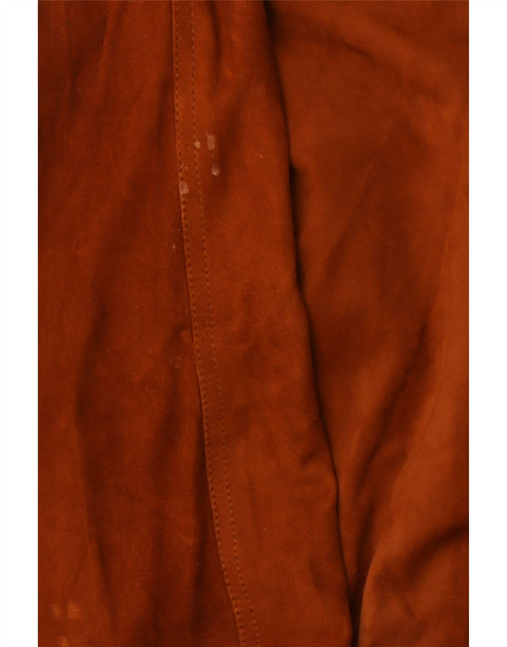 Męska zamszowa kurtka bomberka VINTAGE IT 52 XL, brązowa skóra