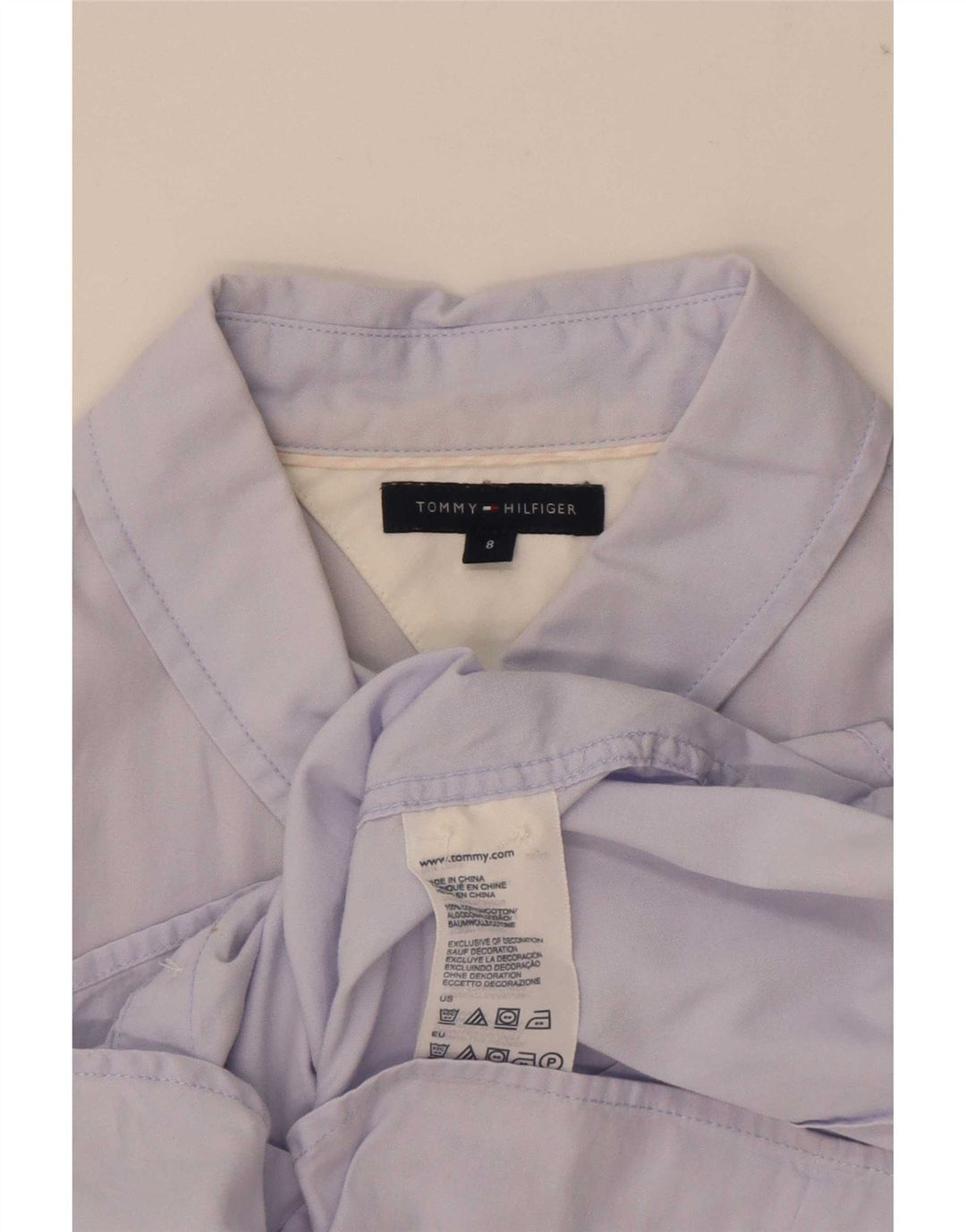 Koszula damska Tommy Hilfiger US 8, średnia niebieska, bawełniana