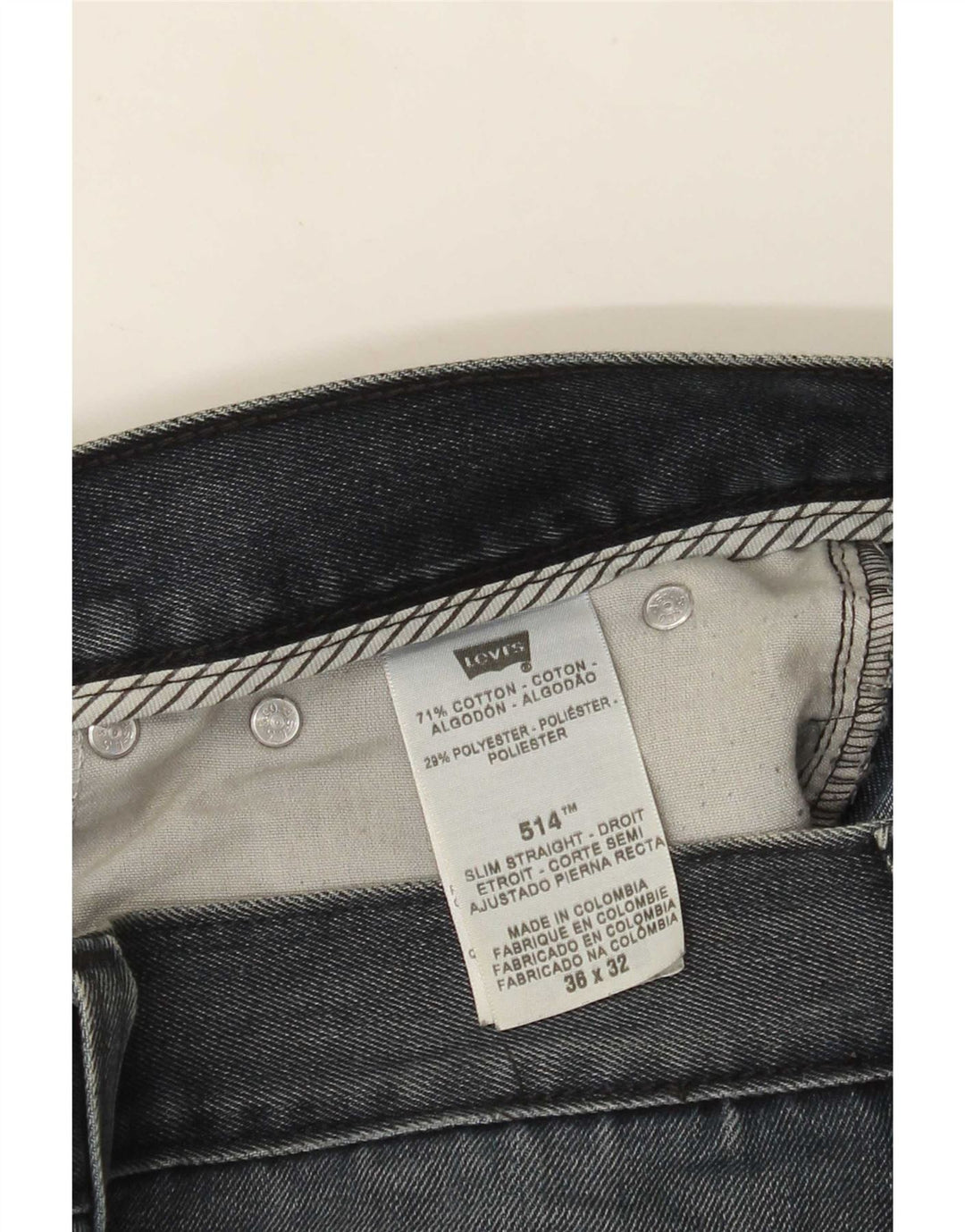 Męskie jeansy Levi's 514 Straight W36 L29 Niebieskie bawełniane