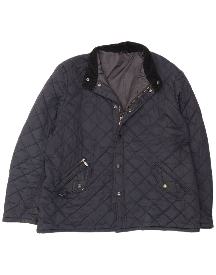 Męska pikowana kurtka Barbour UK 44 2XL Granatowy poliester