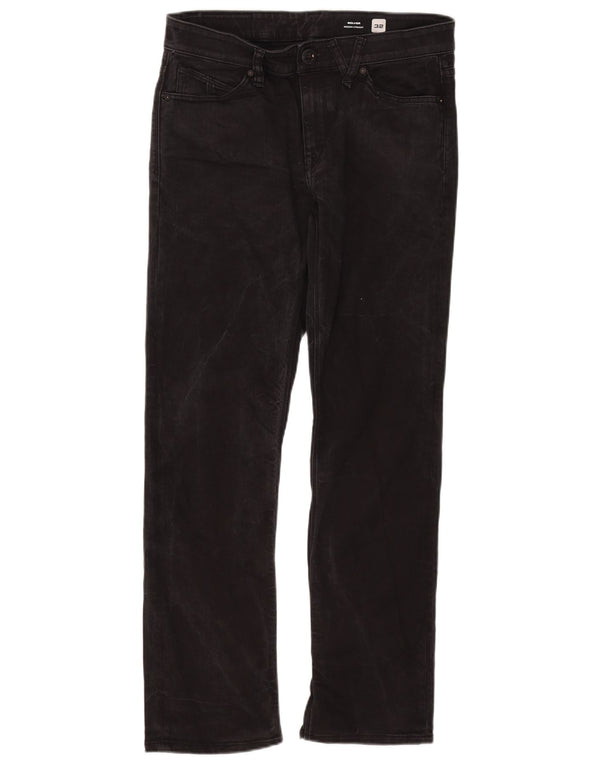 Męskie dżinsy Volcom Solver Straight W32 L30 Czarna bawełna
