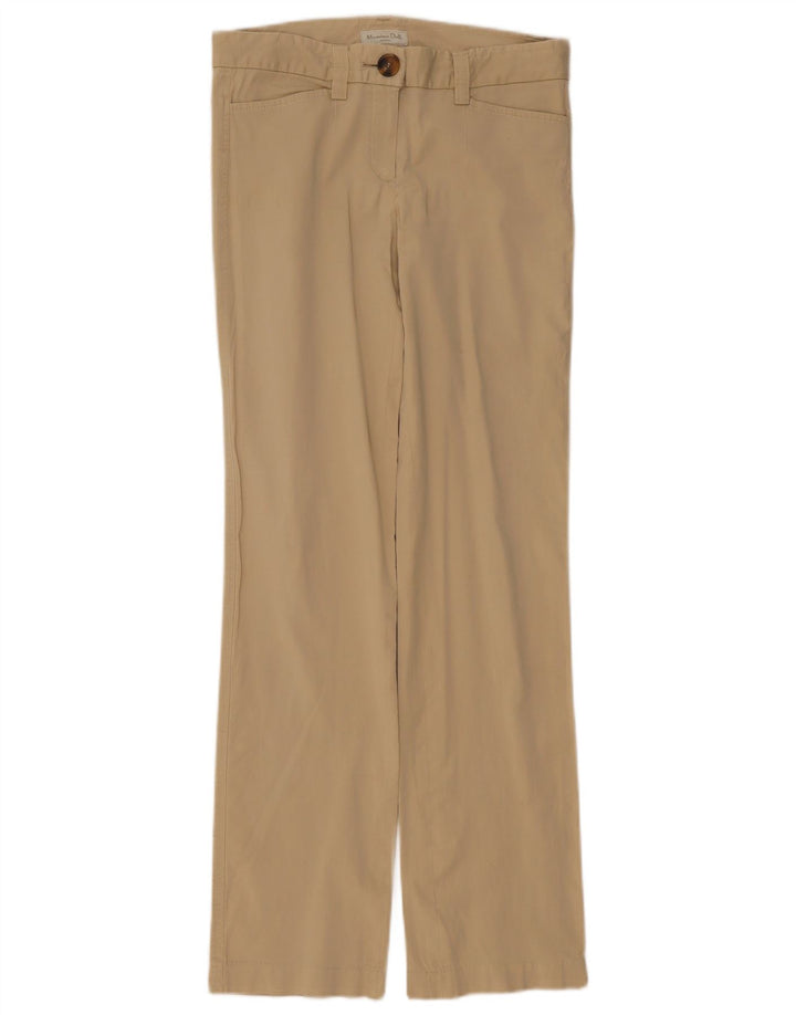 Spodnie damskie Massimo Dutti Straight Casual W30 L32 Beżowe