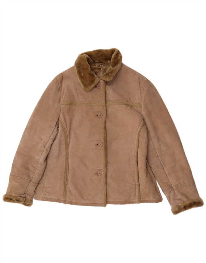 Damska kurtka oversize Avitano Shearling EU 42, duża, beżowa