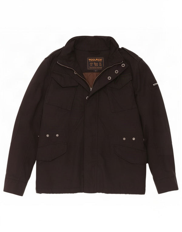 Woolrich Mens Military Jacket UK 38 Medium Black Nylon