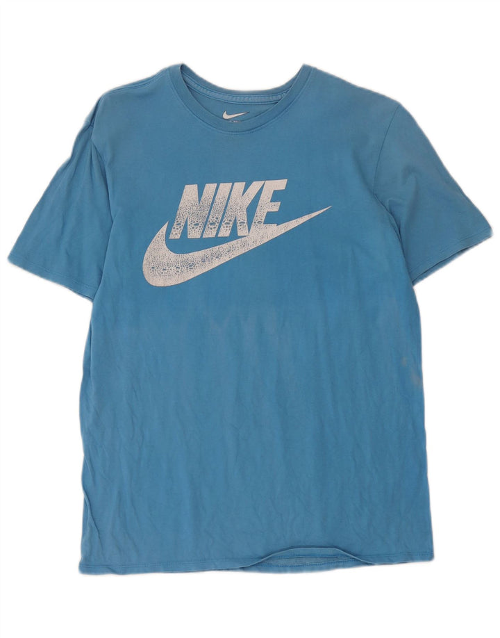 Męski T-shirt Nike Athletic Cut Graphic Top, średni niebieski