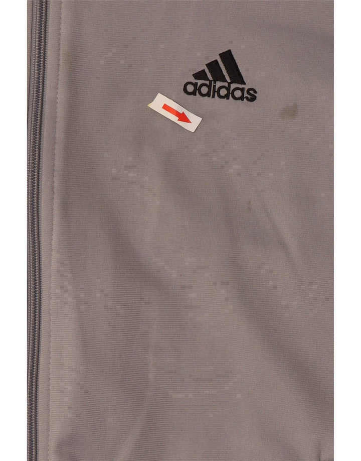 Adidas Męska bluza dresowa, duża, szara, poliestrowa