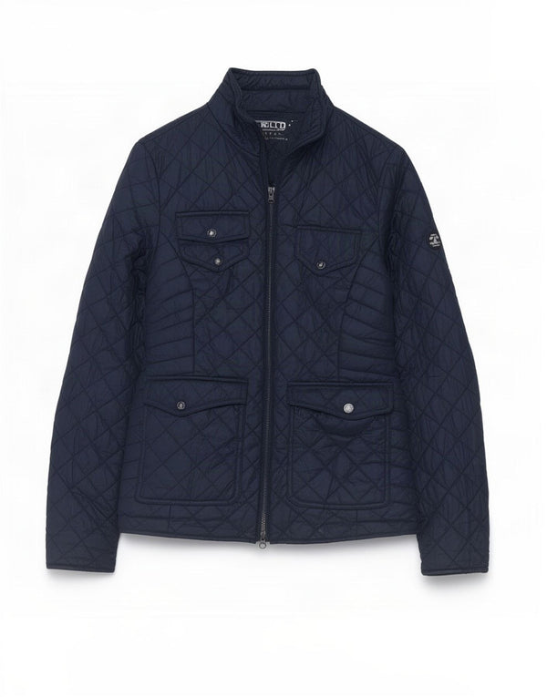 Damska pikowana kurtka Barbour UK 10, mała, granatowa