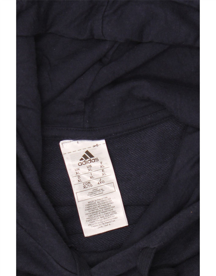 Adidas Męska bluza z kapturem XL Granatowa, bawełniana