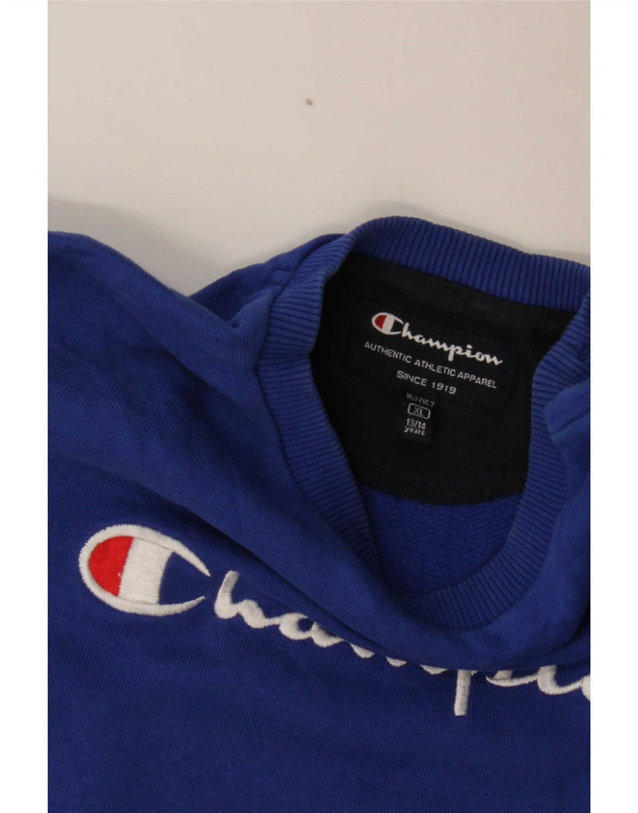 Chłopięca bluza z grafiką Champion, 13-14 lat, XL, niebieska