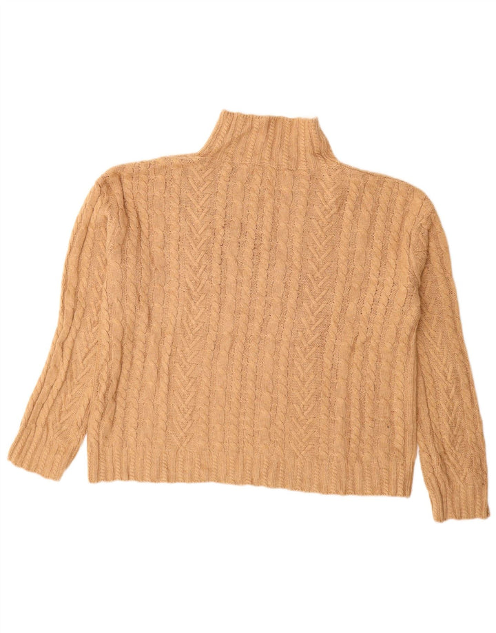 Marks & Spencer Damski sweter z golfem, UK 10, mały beż