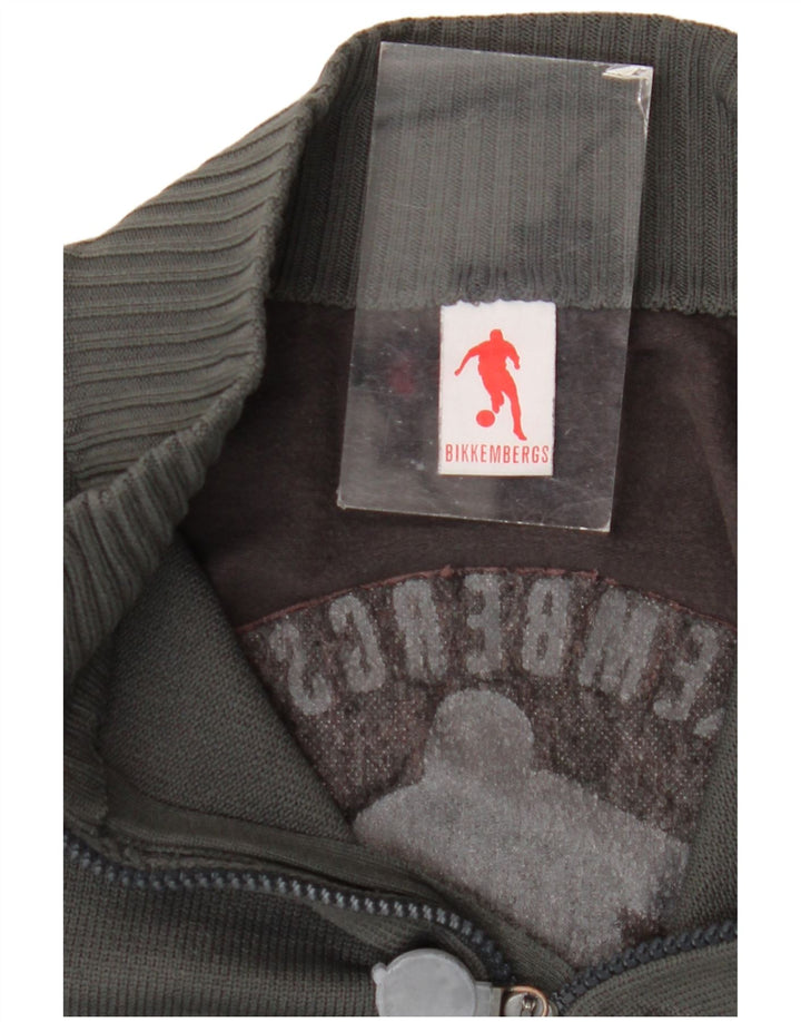 Bikkembergs Męski sweter z zamkiem błyskawicznym XL, szary