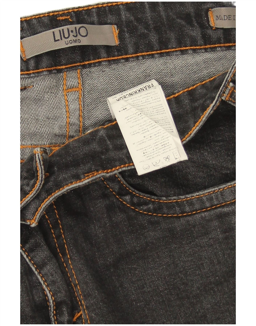Liu Jo Męskie Uomo Slim Jeans W32 L29 Szara bawełna