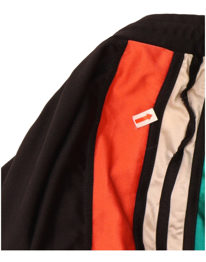 Męskie spodenki sportowe ADIDAS, duże, czarne, z blokami kolorów, poliamid