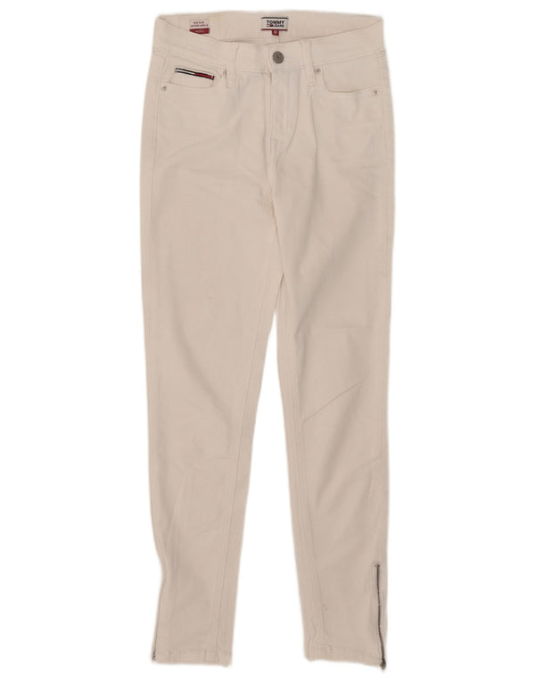 Damskie jeansy Tommy Hilfiger Nora Mid Rise Skinny W26 L26 Biała bawełna