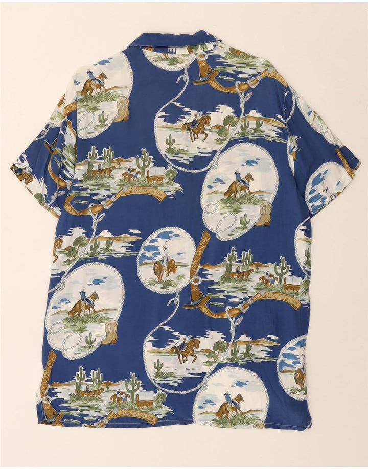 Damska sukienka koszulowa LES COPAINS w abstrakcyjny wzór IT 44 Średni niebieski