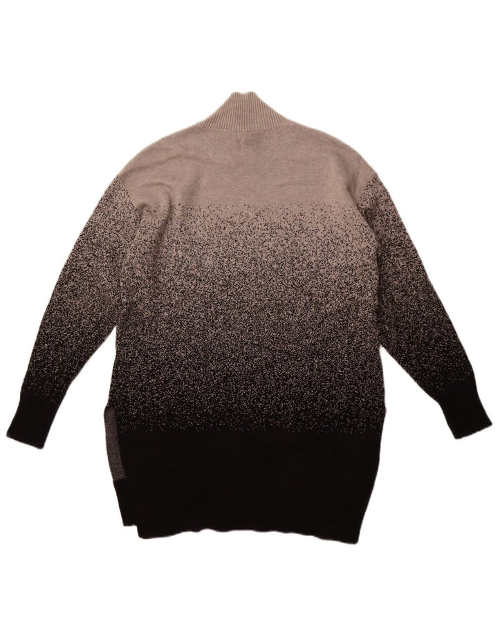Marks & Spencer Damski sweter z golfem UK 10, mały, szary nakrapiany