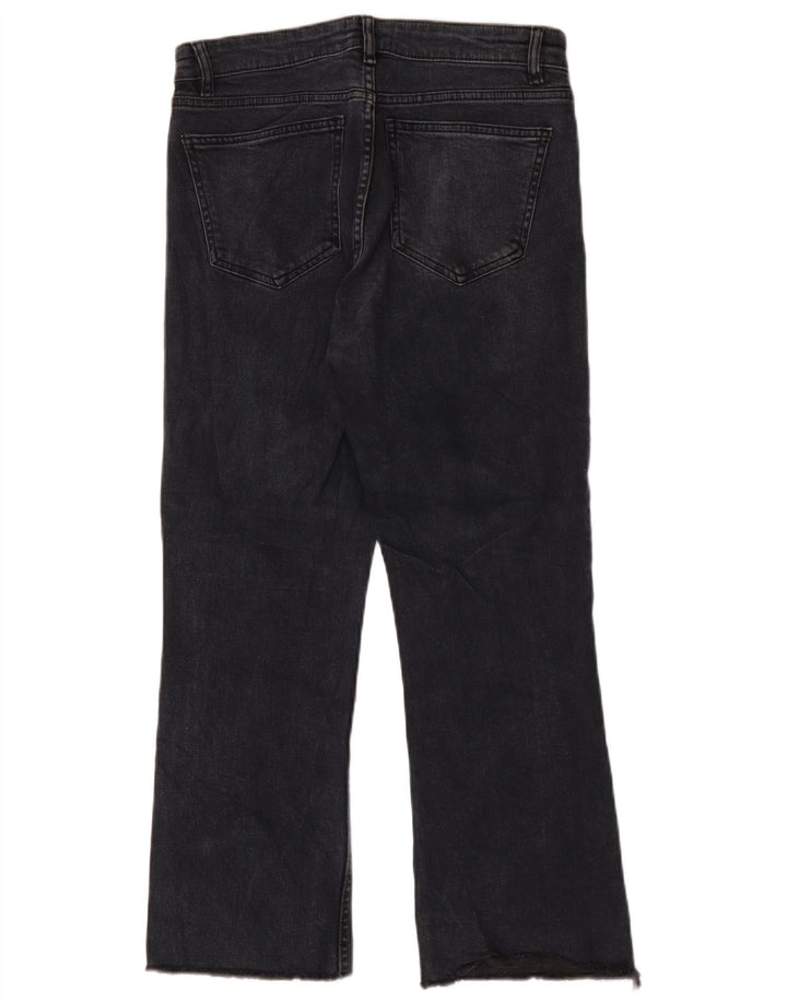 Damskie jeansy typu bootcut Zara z wysokim stanem EU 40 Medium W30 L25 czarne